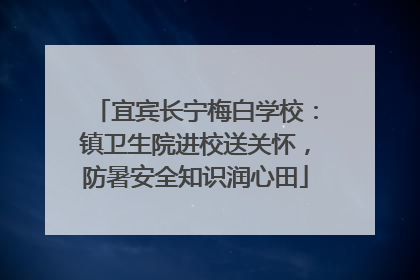 宜宾长宁梅白学校：镇卫生院进校送关怀，防暑安全知识润心田