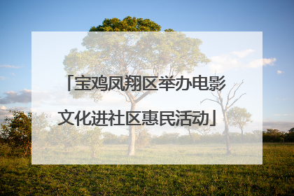 宝鸡凤翔区举办电影文化进社区惠民活动