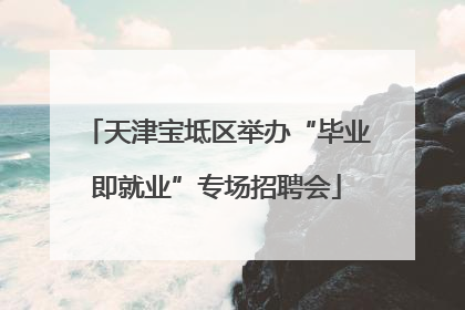 天津宝坻区举办“毕业即就业”专场招聘会