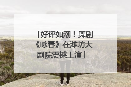 好评如潮！舞剧《咏春》在潍坊大剧院震撼上演