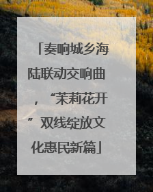 奏响城乡海陆联动交响曲，“茉莉花开”双线绽放文化惠民新篇
