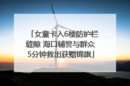 女童卡入6楼防护栏缝隙 海口辅警与群众5分钟救出获赠锦旗