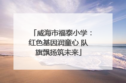 威海市福泰小学：红色基因润童心 队旗飘扬筑未来