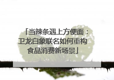 当辣条遇上方便面：卫龙白象联名如何重构食品消费新场景