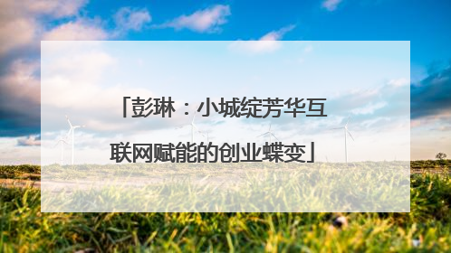 彭琳：小城绽芳华互联网赋能的创业蝶变