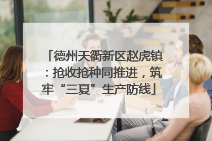 德州天衢新区赵虎镇：抢收抢种同推进，筑牢“三夏”生产防线