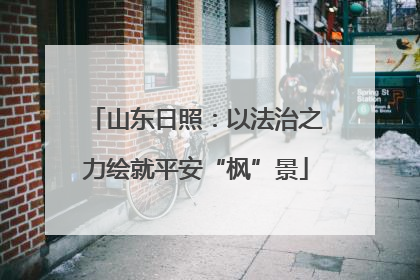 山东日照：以法治之力绘就平安“枫”景