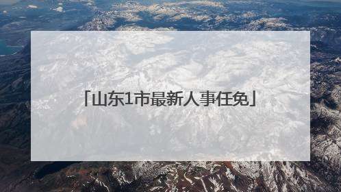 山东1市最新人事任免