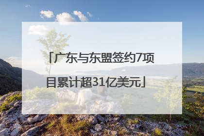 广东与东盟签约7项目累计超31亿美元