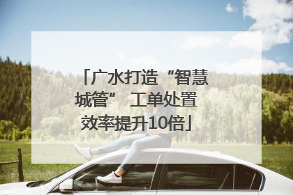 广水打造“智慧城管” 工单处置效率提升10倍