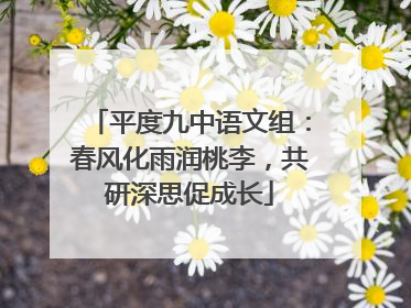 平度九中语文组：春风化雨润桃李，共研深思促成长