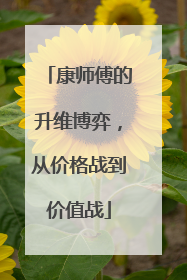 康师傅的升维博弈，从价格战到价值战