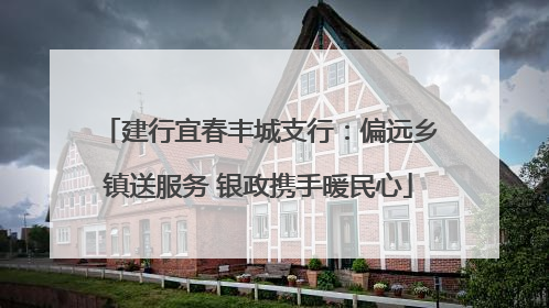 建行宜春丰城支行：偏远乡镇送服务 银政携手暖民心