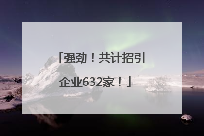 强劲！共计招引企业632家！
