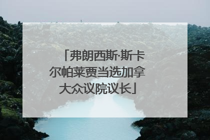 弗朗西斯·斯卡尔帕莱贾当选加拿大众议院议长