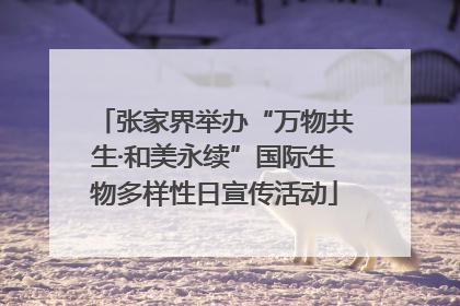 张家界举办“万物共生·和美永续”国际生物多样性日宣传活动