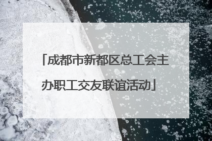 成都市新都区总工会主办职工交友联谊活动
