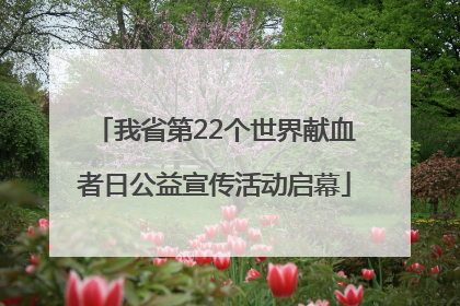 我省第22个世界献血者日公益宣传活动启幕