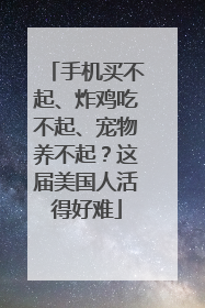 手机买不起、炸鸡吃不起、宠物养不起？这届美国人活得好难