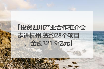 投资四川产业合作推介会走进杭州 签约28个项目、金额321.9亿元