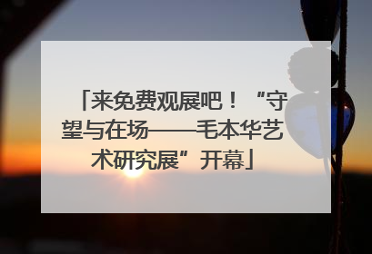 来免费观展吧！“守望与在场——毛本华艺术研究展”开幕