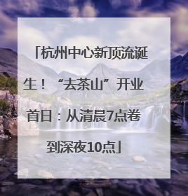 杭州中心新顶流诞生！“去茶山”开业首日：从清晨7点卷到深夜10点