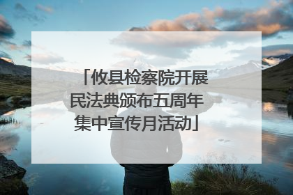 攸县检察院开展民法典颁布五周年集中宣传月活动