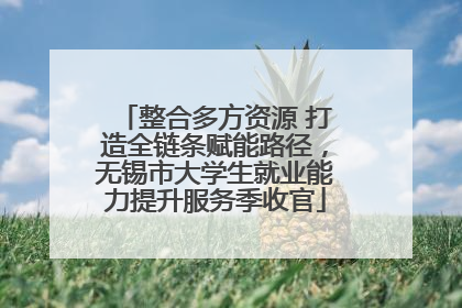 整合多方资源 打造全链条赋能路径，无锡市大学生就业能力提升服务季收官