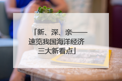 新、深、亲——速览我国海洋经济三大新看点