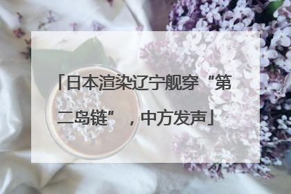 日本渲染辽宁舰穿“第二岛链”，中方发声