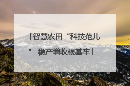 智慧农田“科技范儿” 稳产增收根基牢