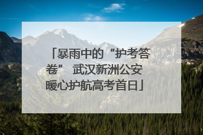 暴雨中的“护考答卷” 武汉新洲公安暖心护航高考首日