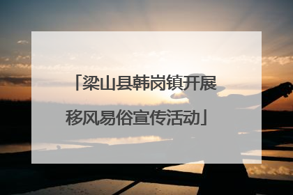 梁山县韩岗镇开展移风易俗宣传活动