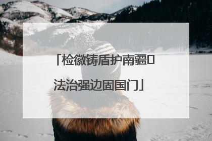 检徽铸盾护南疆 法治强边固国门