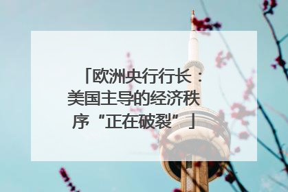 欧洲央行行长：美国主导的经济秩序“正在破裂”