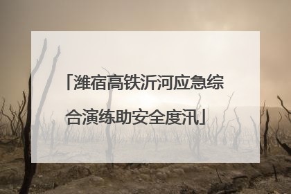 潍宿高铁沂河应急综合演练助安全度汛