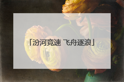 汾河竞速 飞舟逐浪
