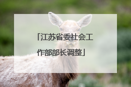 江苏省委社会工作部部长调整