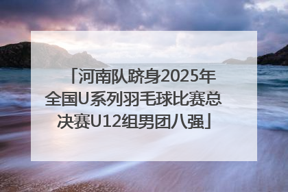 河南队跻身2025年全国U系列羽毛球比赛总决赛U12组男团八强