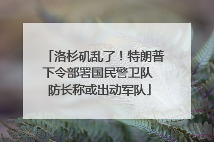 洛杉矶乱了！特朗普下令部署国民警卫队 防长称或出动军队