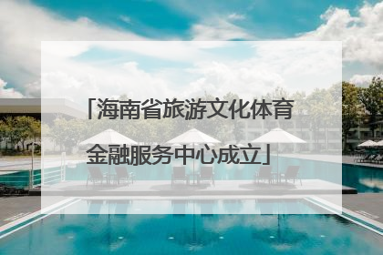 海南省旅游文化体育金融服务中心成立