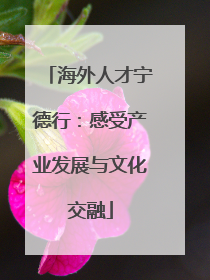 海外人才宁德行：感受产业发展与文化交融