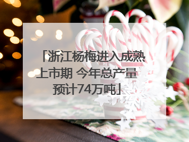 浙江杨梅进入成熟上市期 今年总产量预计74万吨