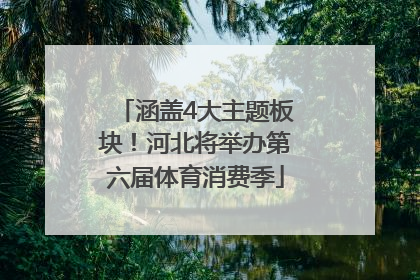 涵盖4大主题板块！河北将举办第六届体育消费季