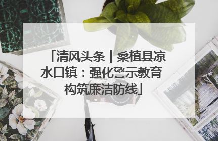 清风头条｜桑植县凉水口镇：强化警示教育 构筑廉洁防线