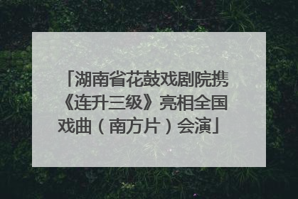 湖南省花鼓戏剧院携《连升三级》亮相全国戏曲（南方片）会演