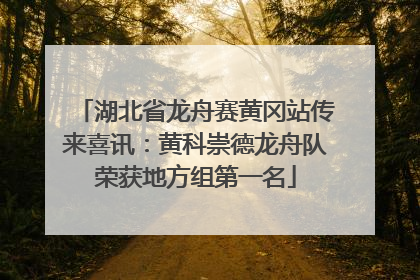 湖北省龙舟赛黄冈站传来喜讯：黄科崇德龙舟队荣获地方组第一名
