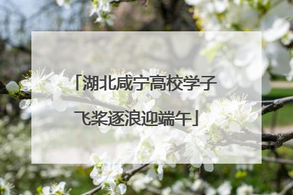湖北咸宁高校学子飞桨逐浪迎端午
