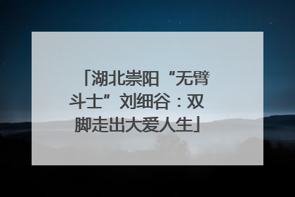 湖北崇阳“无臂斗士”刘细谷：双脚走出大爱人生