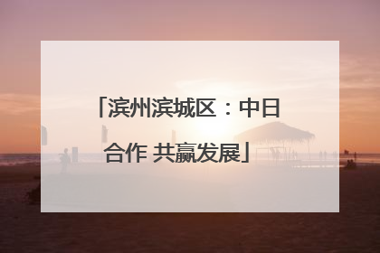 滨州滨城区：中日合作 共赢发展